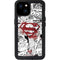 DC Comics Superman Comic Pattern Logo in Red iPhone 15 Plus Waterproof Case