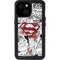 DC Comics Superman Comic Pattern Logo in Red iPhone 15 Waterproof Case