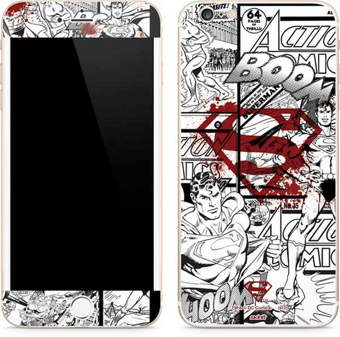 DC Comics Superman Comic Pattern Logo in Red iPhone 6/6s Plus Skin