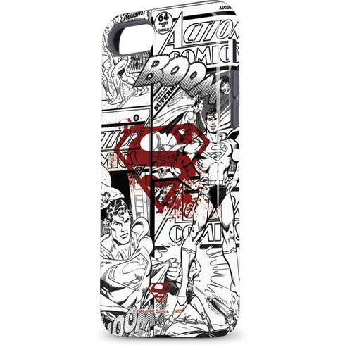 DC Comics Superman Comic Pattern Logo in Red iPhone 7 Pro Case