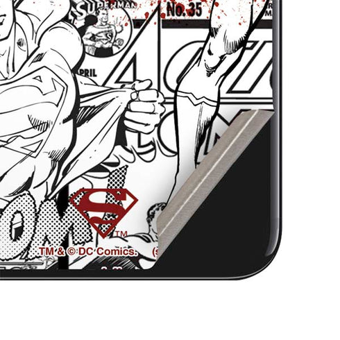 DC Comics Superman Comic Pattern Logo in Red iPhone SE (2nd & 3rd Gen) Skin
