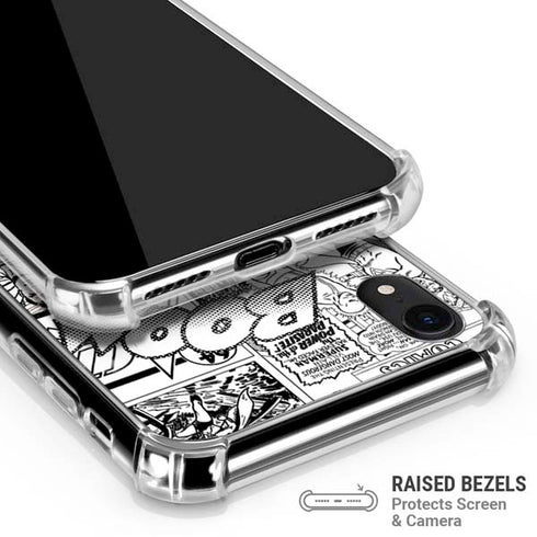 DC Comics Superman Comic Pattern Logo in Red iPhone XR Clear Case