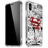 DC Comics Superman Comic Pattern Logo in Red iPhone XS Max Clear Case