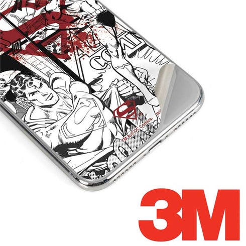 DC Comics Superman Comic Pattern Logo in Red iPhone XS Max Skin