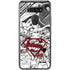 DC Comics Superman Comic Pattern Logo in Red LG K51/Q51 Clear Case