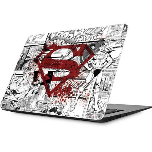 DC Comics Superman Comic Pattern Logo in Red Apple MacBook Skin