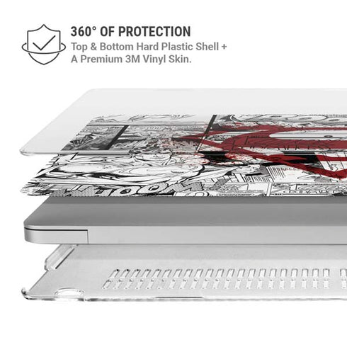 DC Comics Superman Comic Pattern Logo in Red MacBook Air 13in M1 (2021) Case plus Skin