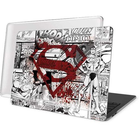 DC Comics Superman Comic Pattern Logo in Red MacBook Pro 16in (2019-20) Case plus Skin
