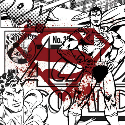 DC Comics Superman Comic Pattern Logo in Red Moto E5 Play Skin