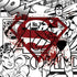 DC Comics Superman Comic Pattern Logo in Red Moto E5 Play Skin