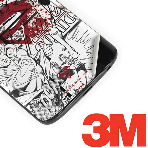 DC Comics Superman Comic Pattern Logo in Red Moto G6 Skin