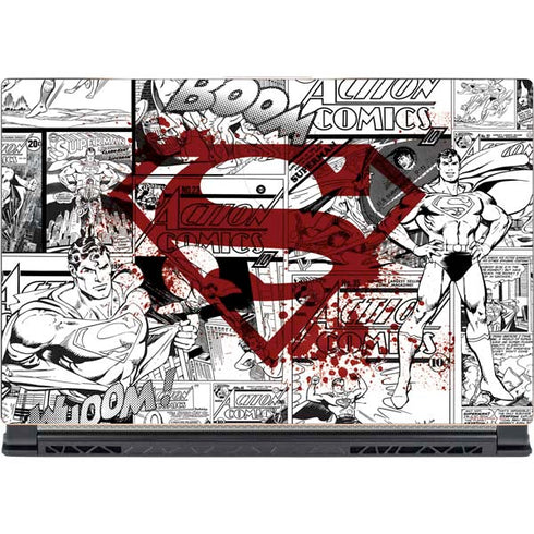 DC Comics Superman Comic Pattern Logo in Red MSI GS65 Stealth Laptop Skin