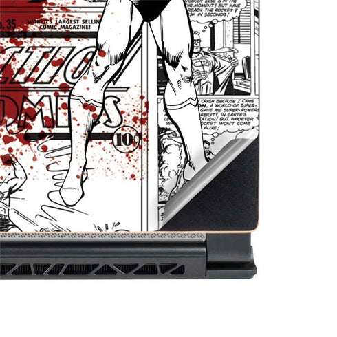 DC Comics Superman Comic Pattern Logo in Red MSI GS65 Stealth Laptop Skin