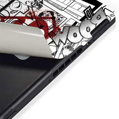 DC Comics Superman Comic Pattern Logo in Red Nintendo Switch Bundle Skin