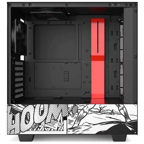 DC Comics Superman Comic Pattern Logo in Red NZXT H510 Compact ATX Mid-Tower Case Skin