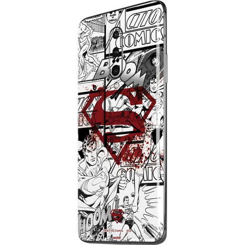 DC Comics Superman Comic Pattern Logo in Red OnePlus 7 Pro Skin