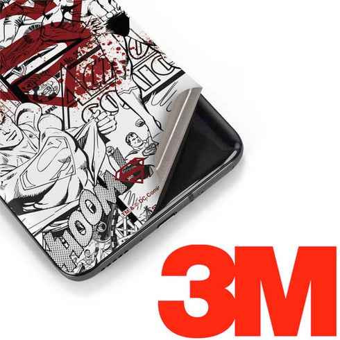 DC Comics Superman Comic Pattern Logo in Red OnePlus 7 Pro Skin