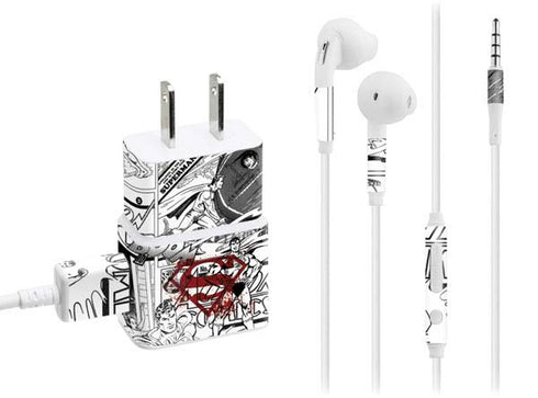 DC Comics Superman Comic Pattern Logo in Red Phone Charger Skin