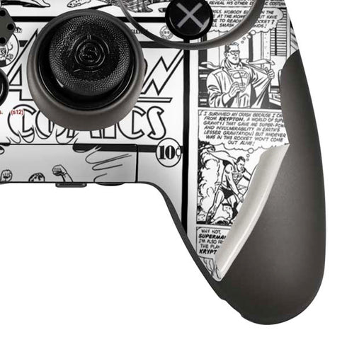 DC Comics Superman Comic Pattern Logo in Red PlayStation Scuf Vantage 2 Controller Skin