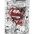 DC Comics Superman Comic Pattern Logo in Red PS5 Digital Edition Console Skin
