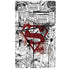 DC Comics Superman Comic Pattern Logo in Red PS5 Slim Disk Bundle Skin