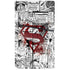 DC Comics Superman Comic Pattern Logo in Red PS5 Slim Disk Bundle Skin