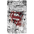 DC Comics Superman Comic Pattern Logo in Red PS5 Slim Disk Console Skin