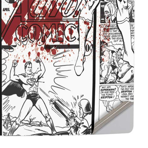 DC Comics Superman Comic Pattern Logo in Red PS5 Slim Disk Console Skin