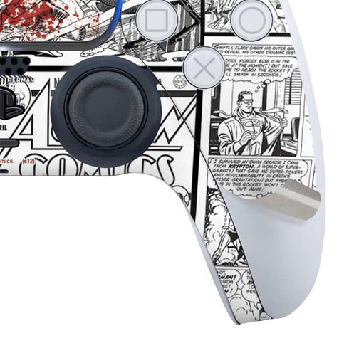 DC Comics Superman Comic Pattern Logo in Red PS5 Slim Digital Edition Bundle Skin