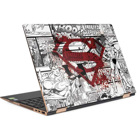 DC Comics Superman Comic Pattern Logo in Red HP Spectre Skin