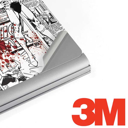 DC Comics Superman Comic Pattern Logo in Red Surface Book 2 15in Skin
