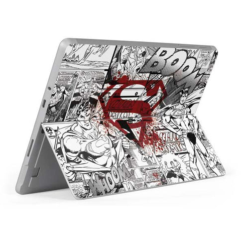DC Comics Superman Comic Pattern Logo in Red Surface Go Skin