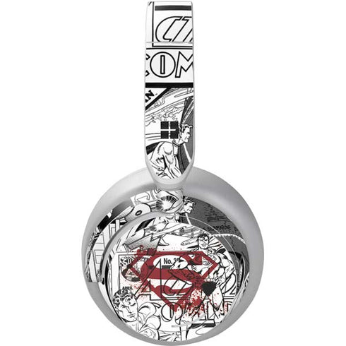 DC Comics Superman Comic Pattern Logo in Red Surface Headphones Skin