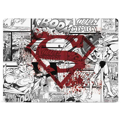 DC Comics Superman Comic Pattern Logo in Red Surface Laptop 2 Skin