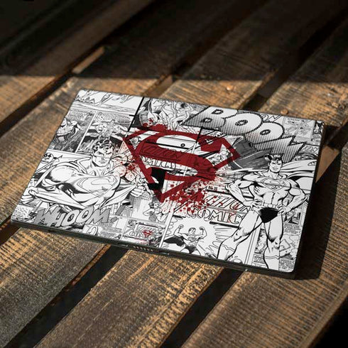 DC Comics Superman Comic Pattern Logo in Red Surface Pro 6 Skin