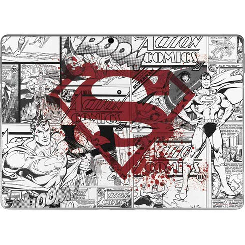 DC Comics Superman Comic Pattern Logo in Red Surface Pro 8 Skin