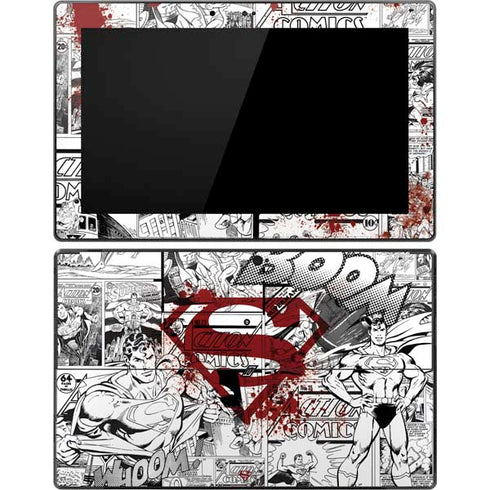 DC Comics Superman Comic Pattern Logo in Red Surface Pro Tablet Skin