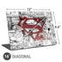 DC Comics Superman Comic Pattern Logo in Red Universal Laptop 16in (13 x 9.4in) Skin