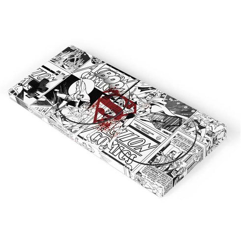 DC Comics Superman Comic Pattern Logo in Red Xbox Adaptive Controller Skin