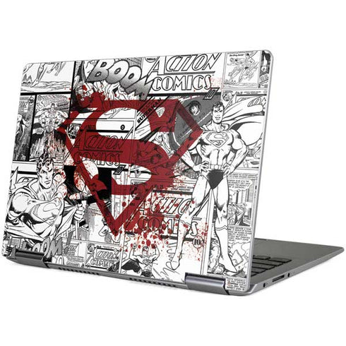 DC Comics Superman Comic Pattern Logo in Red Yoga 710 14in Skin