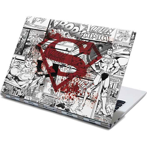 DC Comics Superman Comic Pattern Logo in Red Yoga 910 2-in-1 14in Touch-Screen Skin