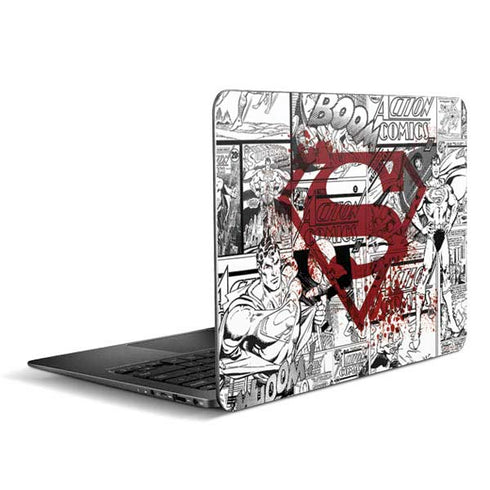 DC Comics Superman Comic Pattern Logo in Red Zenbook UX305FA 13.3in Skin