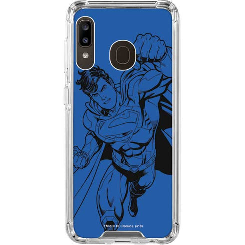 DC Comics Superman Comic Pop Galaxy A30 Clear Case
