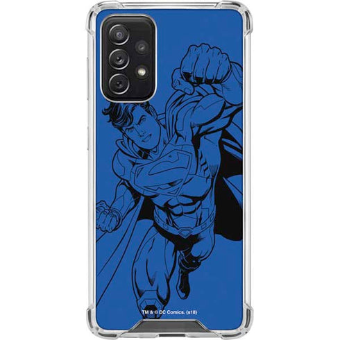 DC Comics Superman Comic Pop Galaxy A72 5G Clear Case