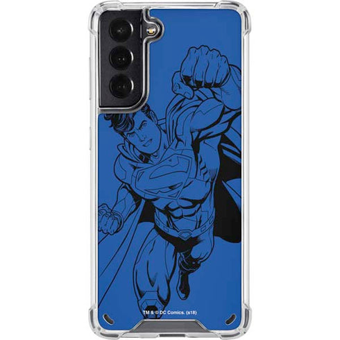 DC Comics Superman Comic Pop Galaxy S21 5G Clear Case