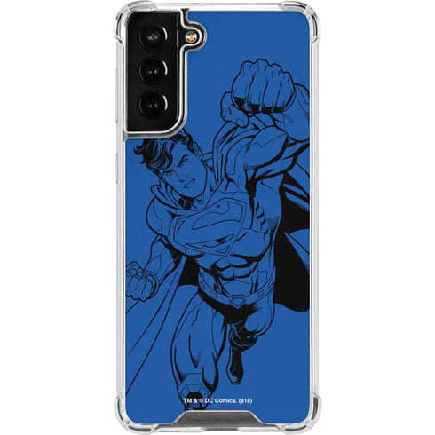 DC Comics Superman Comic Pop Galaxy S21 FE Clear Case