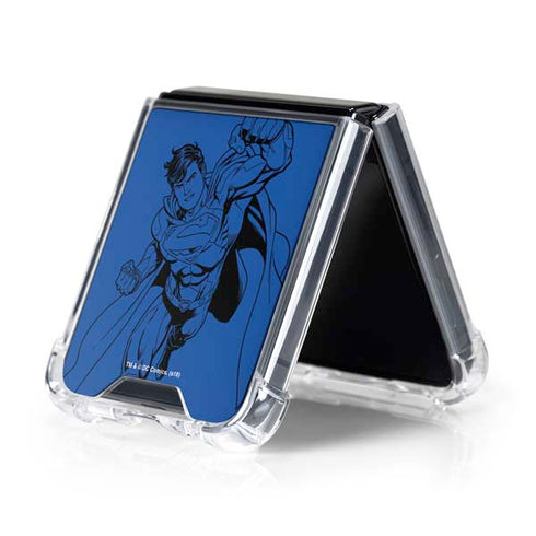 DC Comics Superman Comic Pop Galaxy Z Flip5 5G Clear Case