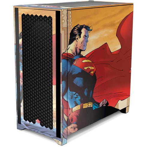 DC Comics Superman For Tomorrow Cover Art by Jim Lee Corsair 4000D Tempered Glass Mid-Tower ATX Case Skin