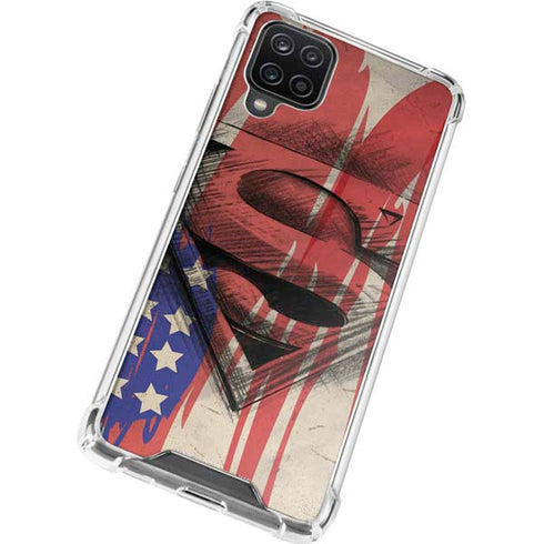 DC Comics Superman Crest Galaxy A12 Clear Case