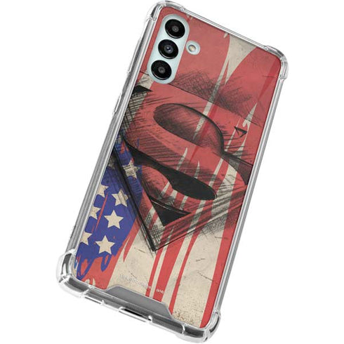 DC Comics Superman Crest Galaxy A13 5G Clear Case